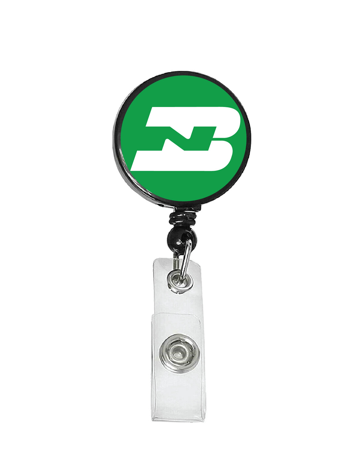 Railroad Logo Badge Reel - Burlington Northern Green/White