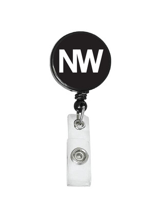 Railroad Logo Badge Reel - Norfolk Western Black White Logo