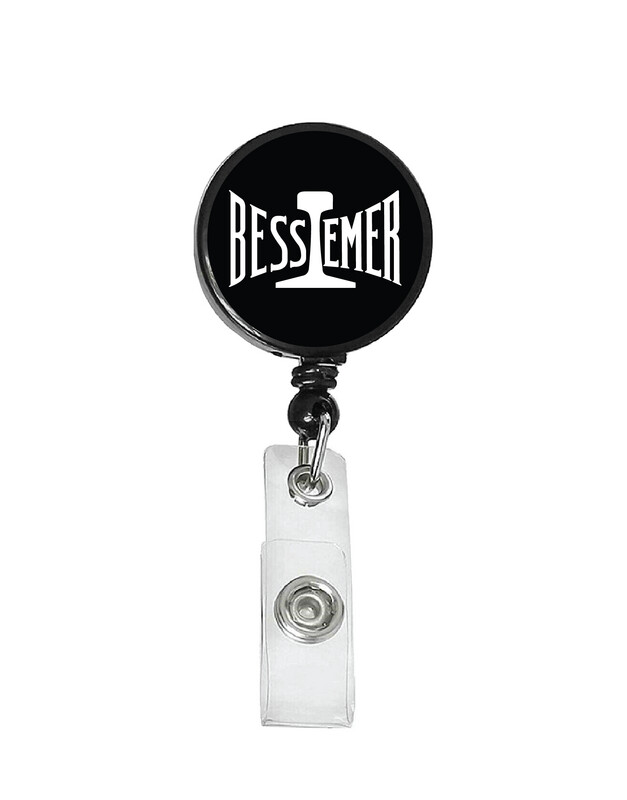 Railroad Logo Badge Reel - Bessemer Lake Erie Black/White Logo