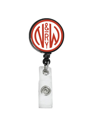 Railroad Logo Badge Reel - Norfolk Western Red/White Logo