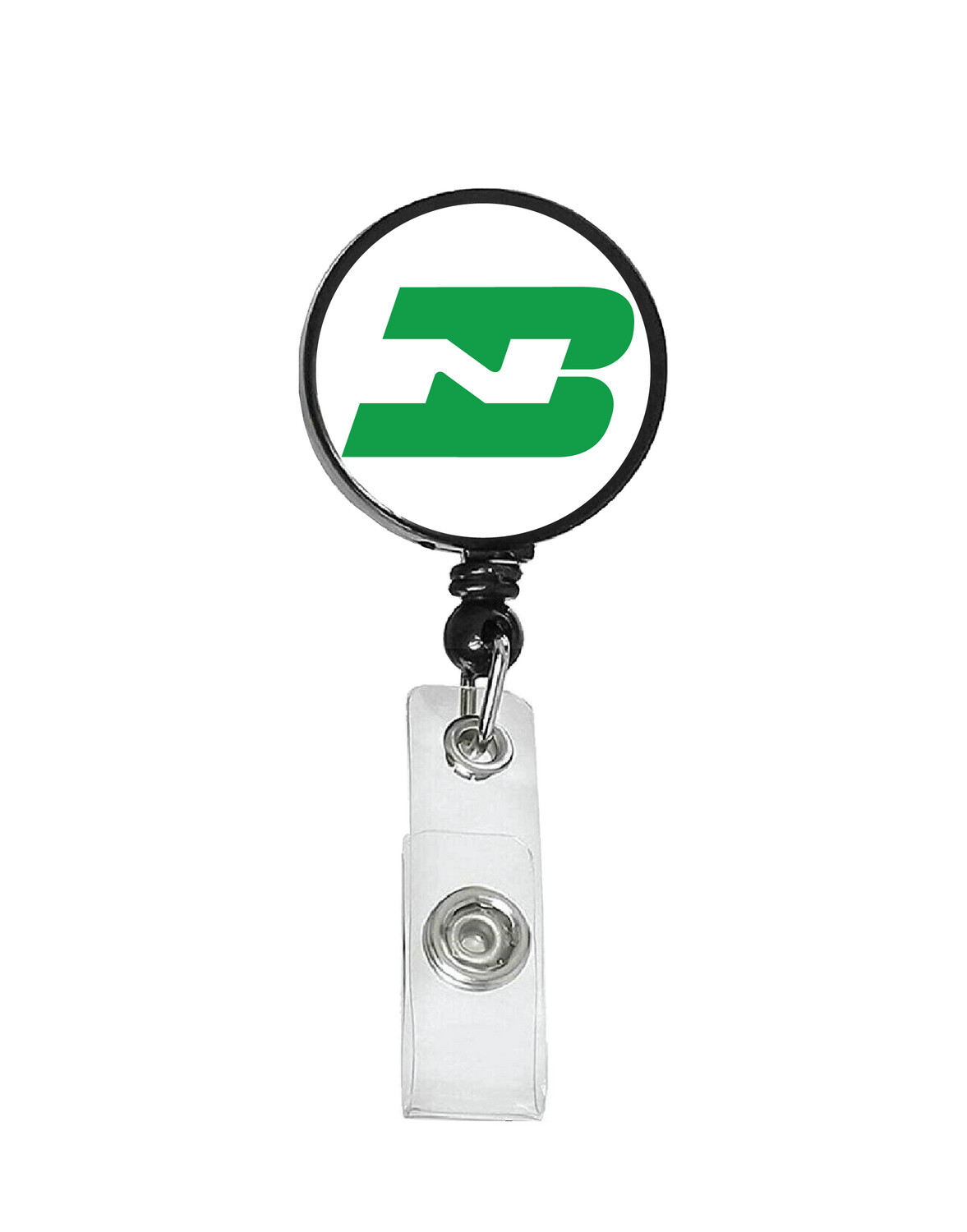 Railroad Logo Badge Reel - Burlington Northern White/Green