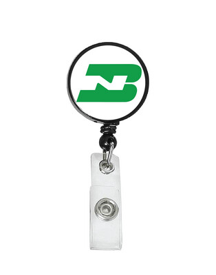 Railroad Logo Badge Reel - Burlington Northern White/Green