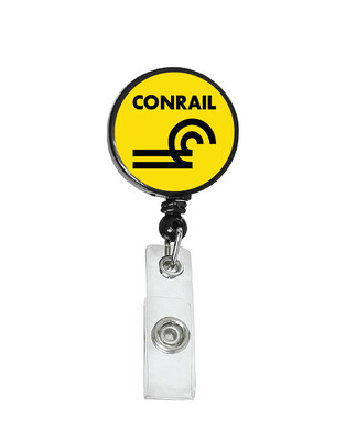 Railroad Logo Badge Reel - Conrail - Yellow/Black