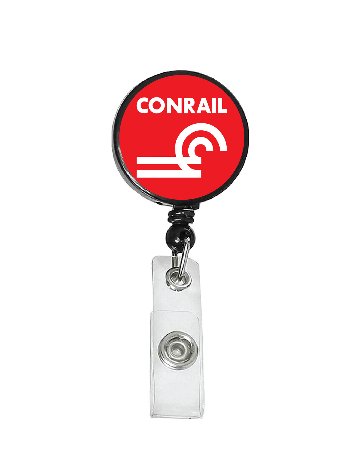 Railroad Logo Badge Reel - Conrail - Red/White