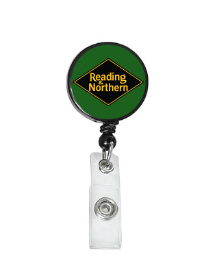 Railroad Logo Badge Reel - Reading Northern Green Logo