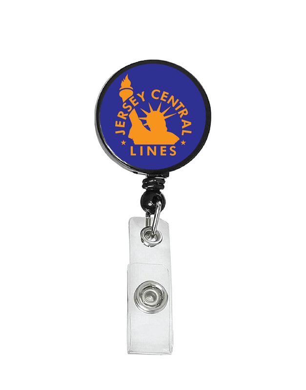 Railroad Logo Badge Reel - Central New Jersey Blue/Orange Logo