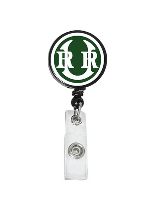 Railroad Logo Badge Reel - Union Railroad Green White logo