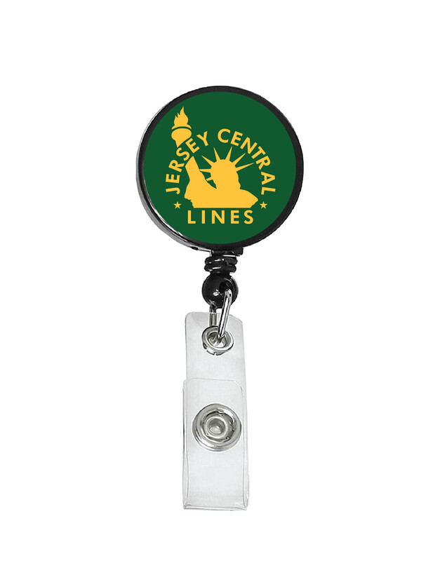 Railroad Logo Badge Reel - Central New Jersey Green/Yellow Logo
