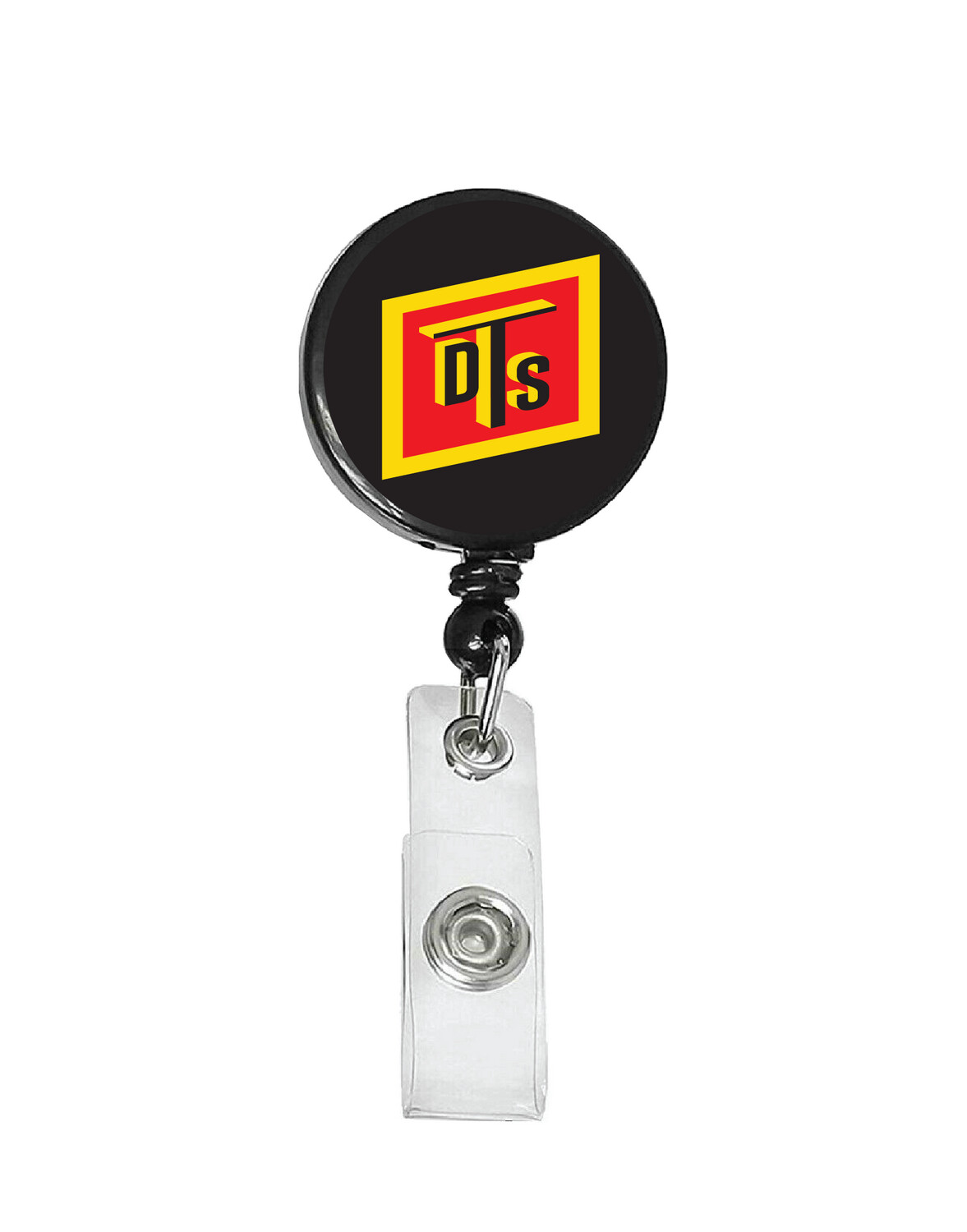 Railroad Logo Badge Reel - Detroit Toledo Shore Line Yellow Red Logo