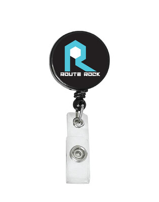 Railroad Logo Badge Reel - Rock Island Black Blue White Logo