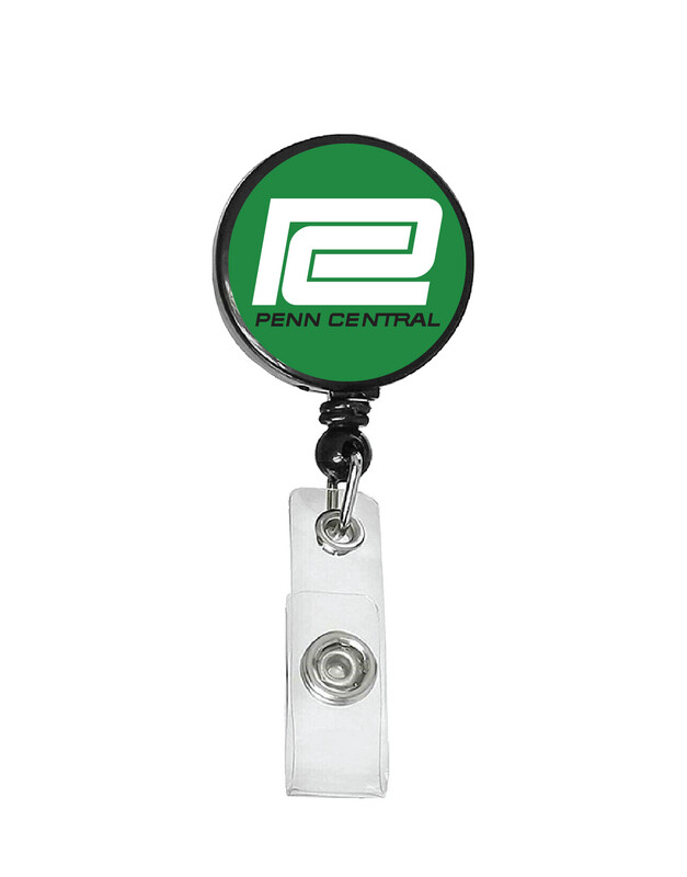 Railroad Logo Badge Reel - Penn Central Green White Black