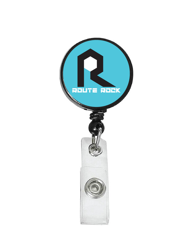 Railroad Logo Badge Reel - Rock Island Blue White Logo