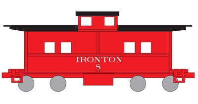 Ironton Railroad Northeast Style Caboose Decals
