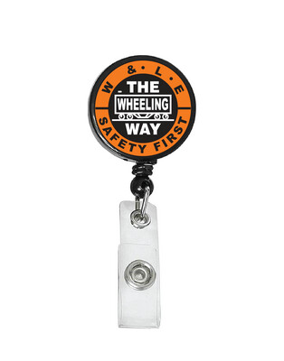 Railroad Logo Badge Reel - Wheeling Lake Erie Wheeling Way Logo