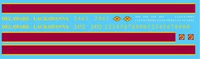 HO Scale - Delaware-Lackawanna C424/5 Locomotive Decals