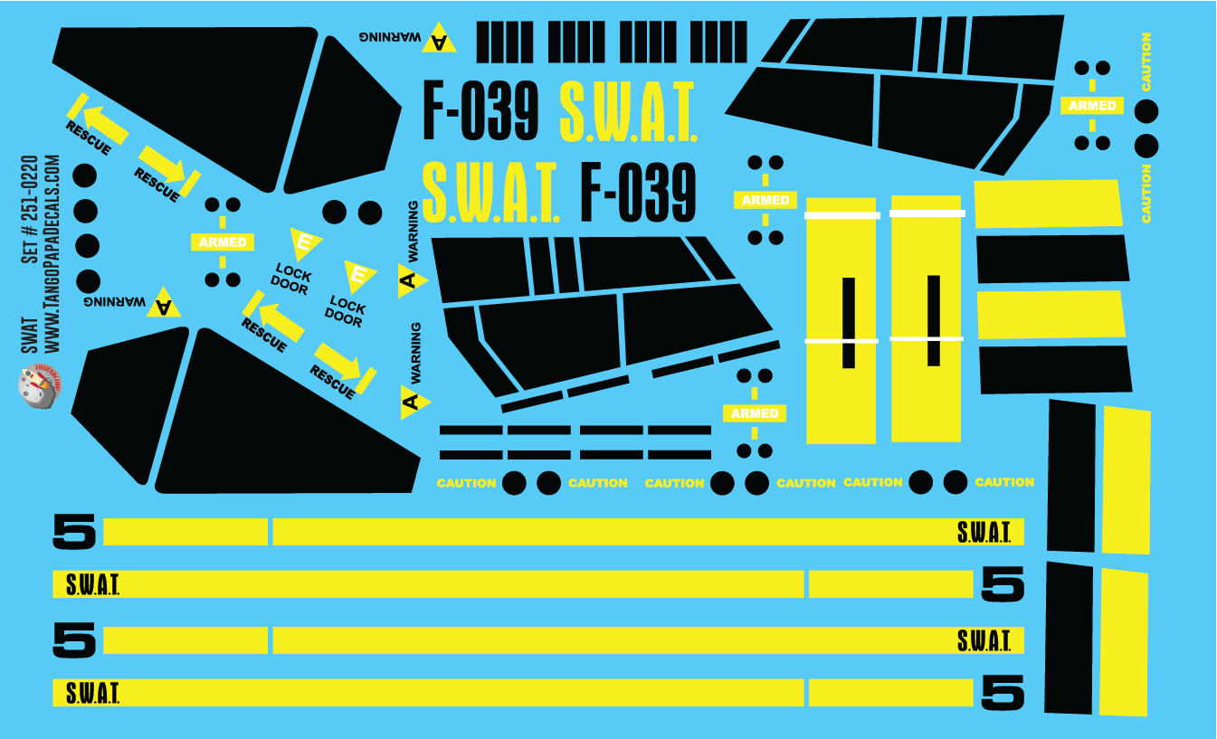 Estes F-039 SWAT Decals