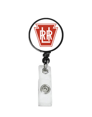 Railroad Logo Badge Reel - Long Island Railroad (Brown/White) Logo