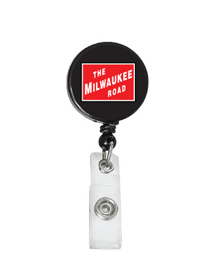 Railroad Logo Badge Reel - Milwaukee Black Background Logo