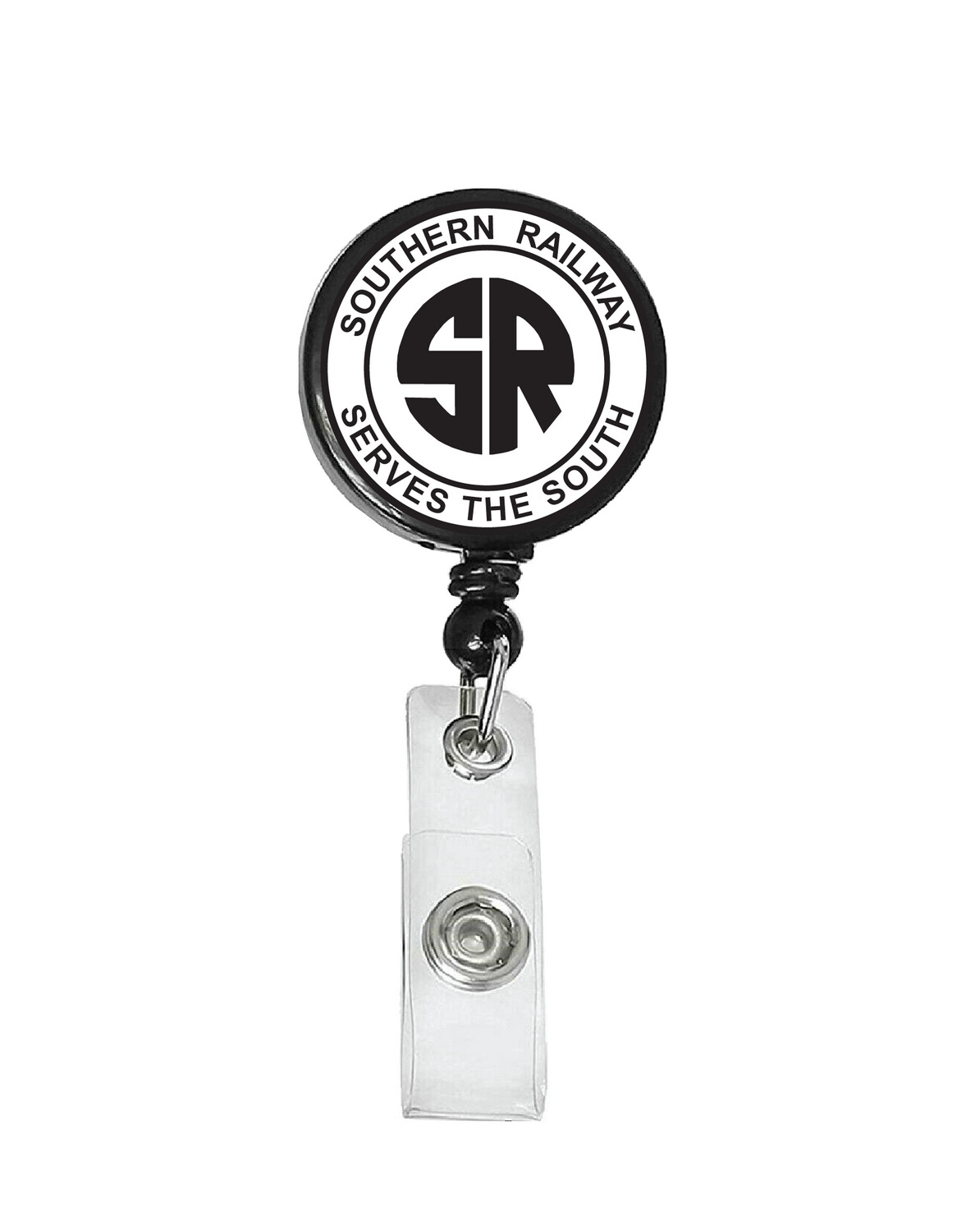 Railroad Logo Badge Reel - Southern Railway White Logo