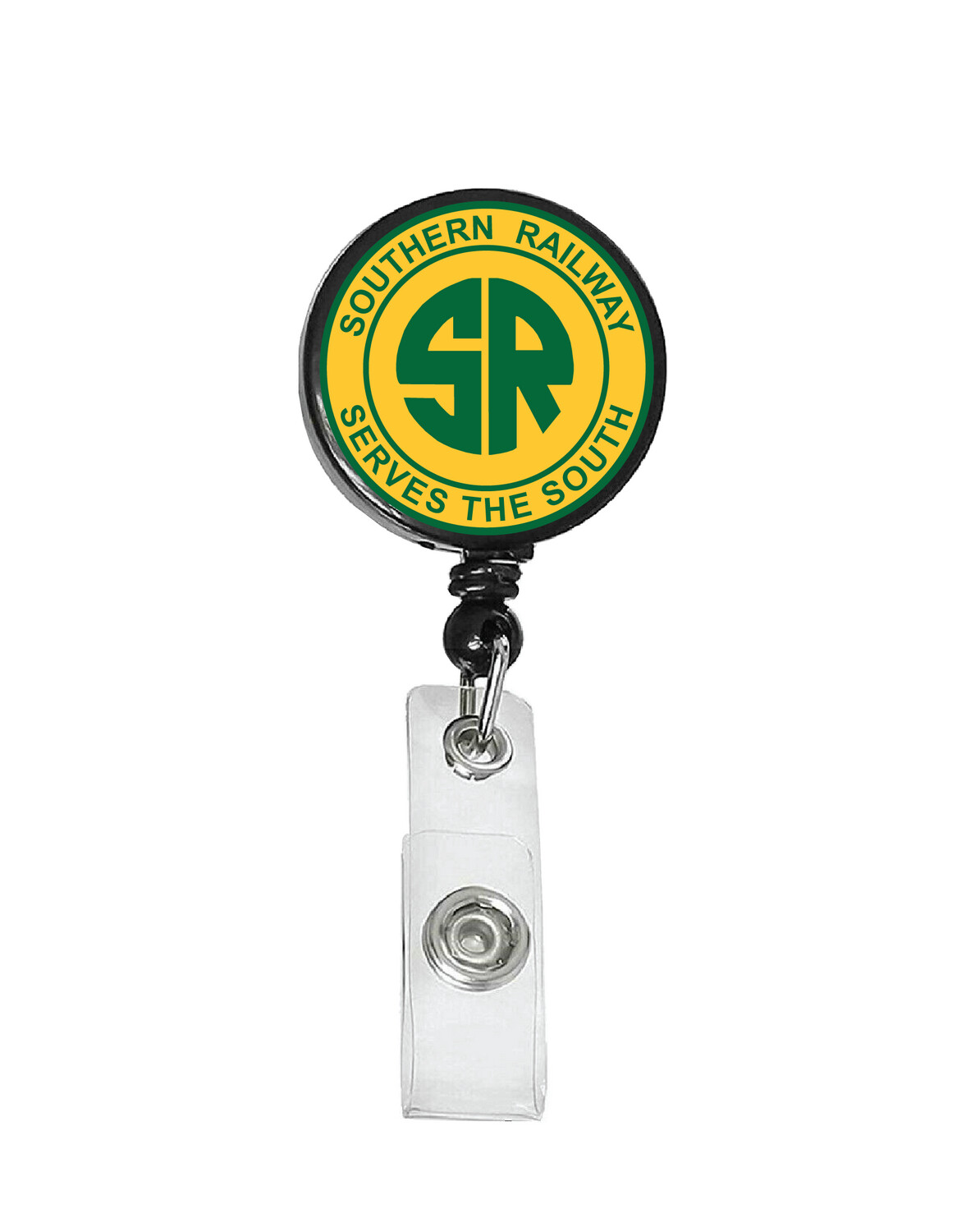 Railroad Logo Badge Reel - Southern Railway Yellow Logo