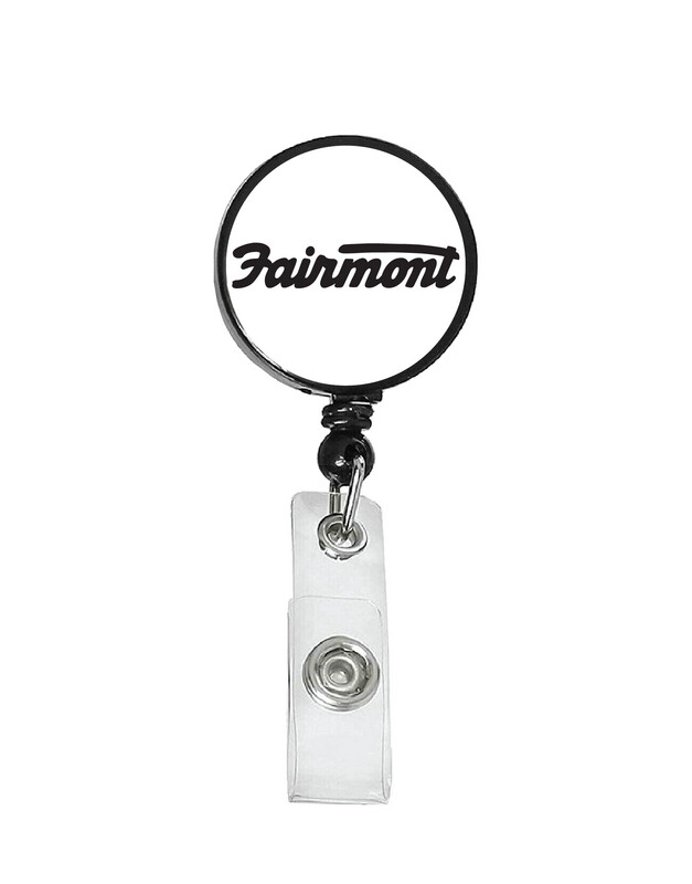 Railroad Logo Badge Reel - Fairmont White Black Logo