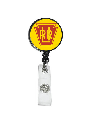 Railroad Logo Badge Reel - Long Island Railroad (Brown/Yellow) Logo