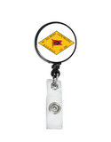 Railroad Logo Badge Reel - Delaware Lackawanna (DL) Logo