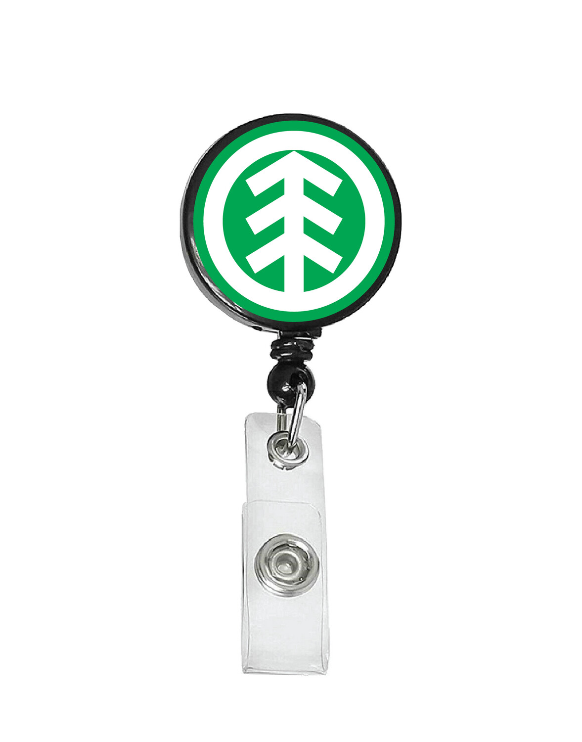 Railroad Logo Badge Reel - Minnesota Dakota Western White Tree Logo