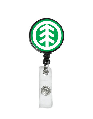 Railroad Logo Badge Reel - Minnesota Dakota Western White Tree Logo