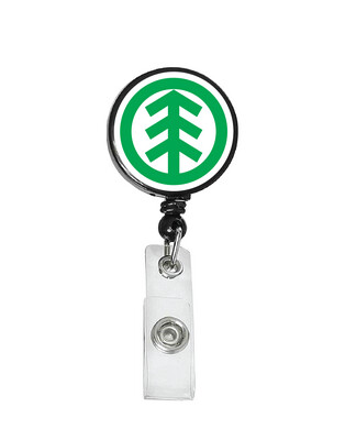 Railroad Logo Badge Reel - Minnesota Dakota Western Green Tree Logo