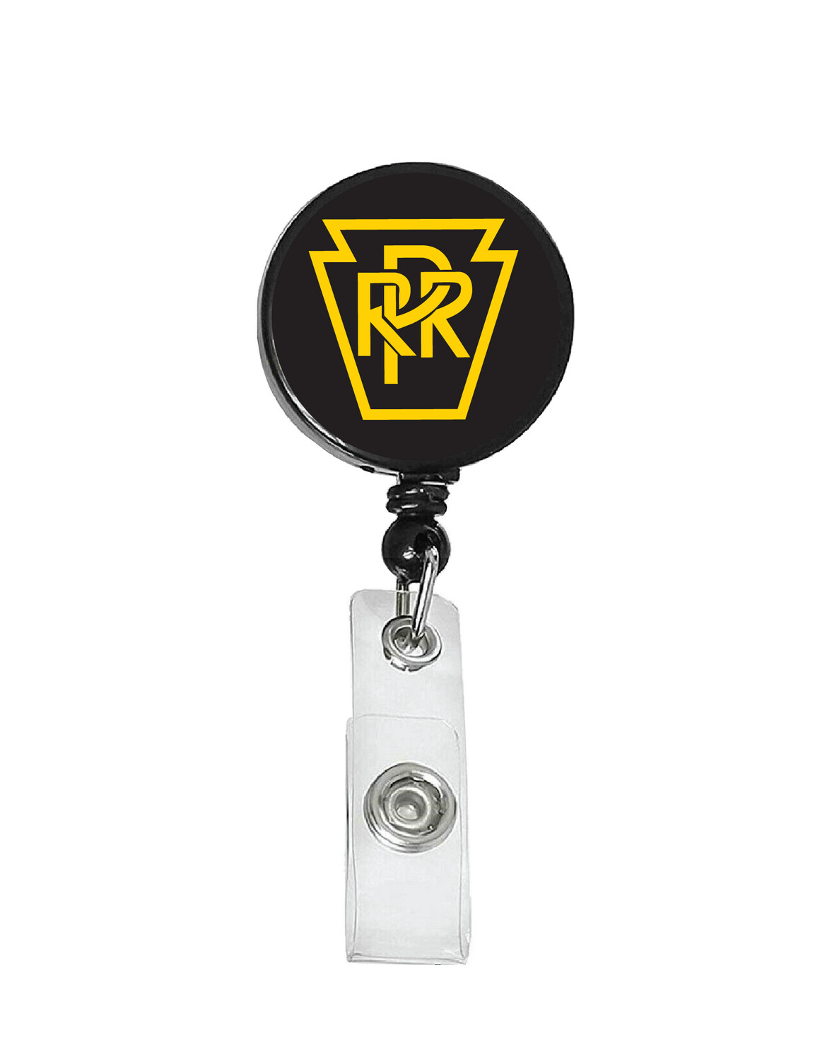 Railroad Logo Badge Reel - Pennsylvania Railroad Black Gold Logo