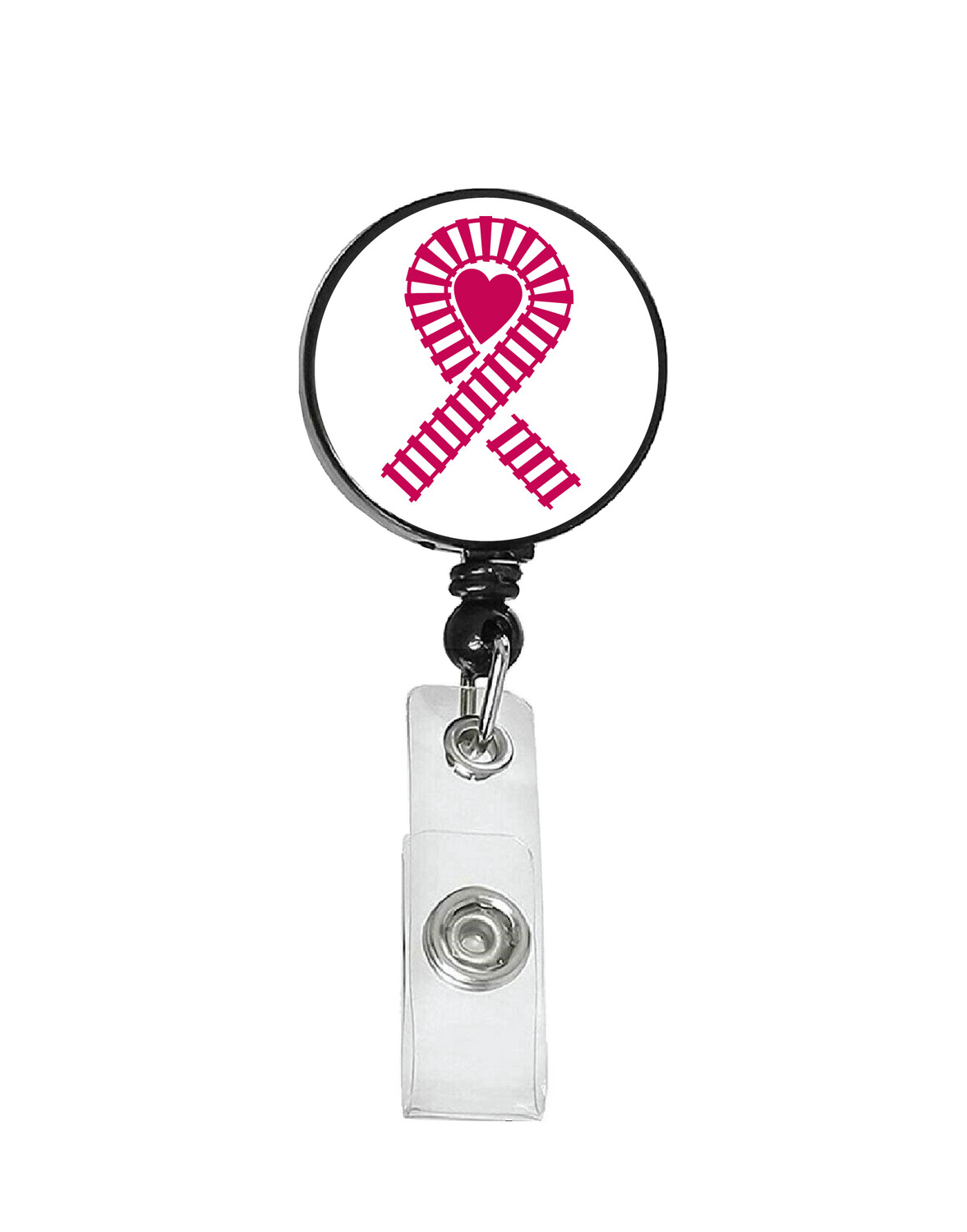 Railroad Logo Badge Reel - Railbox Pink Ribbon Logo