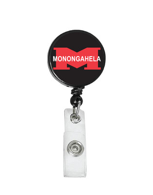 Railroad Logo Badge Reel - Monongahela Railway Black/Red Logo