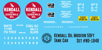 Kendall Oil Modern Tank Car