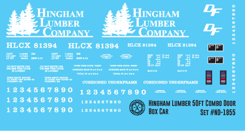 Hingham Lumber 50&#39; Combo Door Box Car