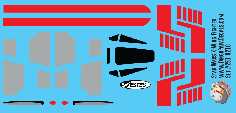 X Wing Fighter Decals