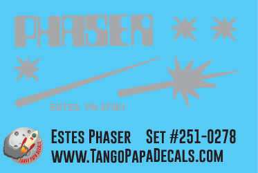 Estes Phaser Decal Set