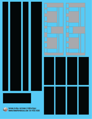 Estes Saturn 1b Roll Pattern 1/100 Scale Decals