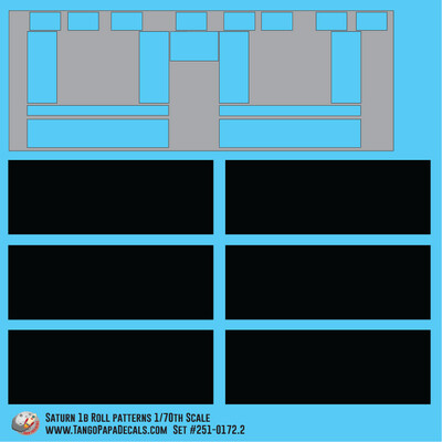 Estes Saturn 1b Roll Pattern 1/70 Scale Decals