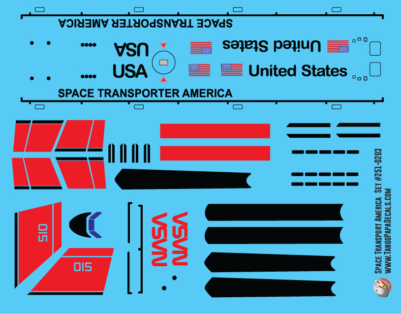 Space Transport America Decal Set