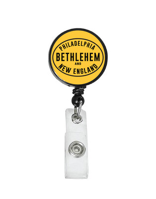 Railroad Logo Badge Reel - Philadelphia Bethlehem and New England Logo