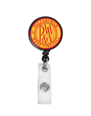 Railroad Logo Badge Reel - Pittsburgh &amp; West Virginia Logo