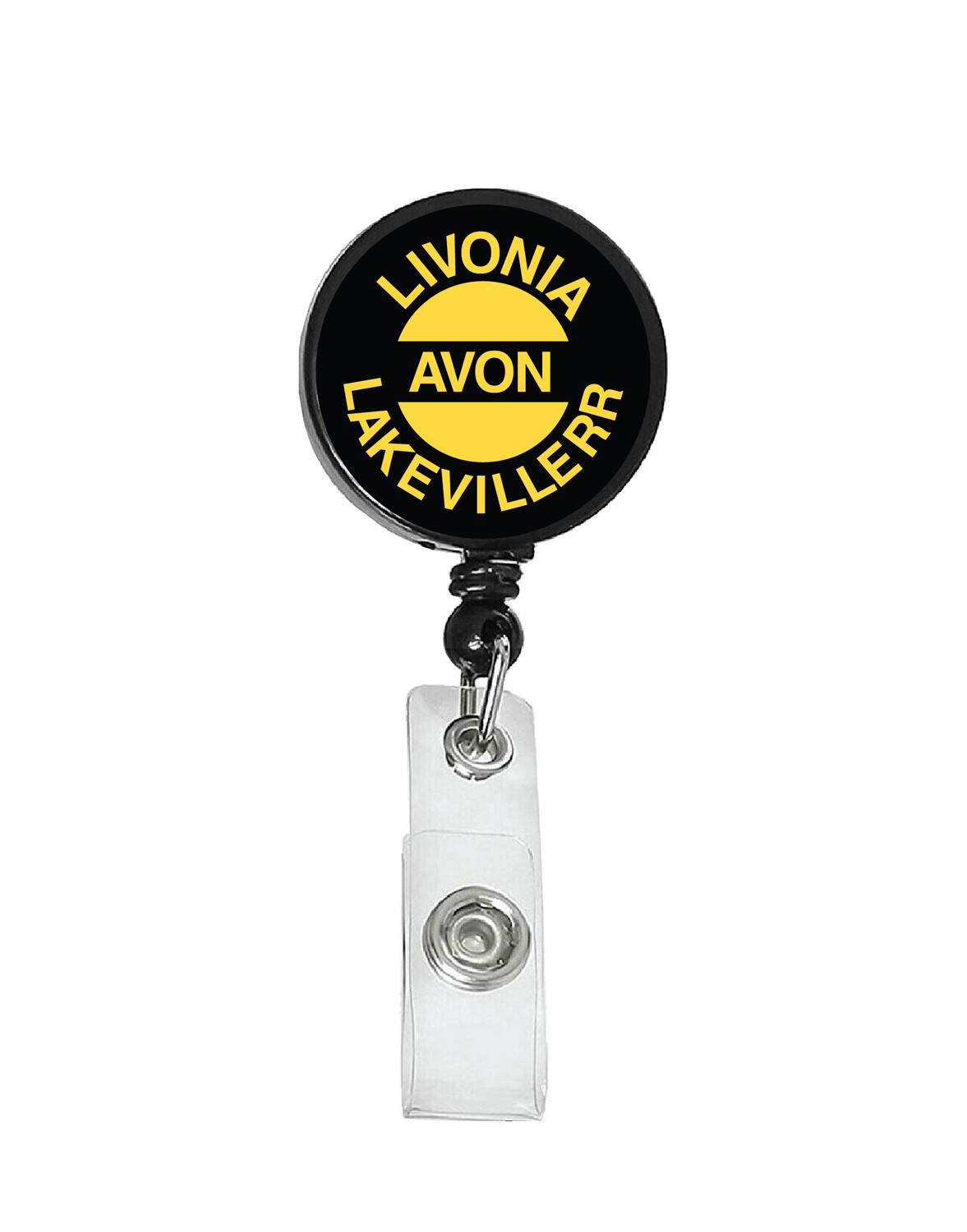 Railroad Logo Badge Reel - Livonia, Avon &amp; Lakeville Logo