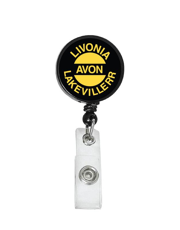 Railroad Logo Badge Reel - Livonia, Avon & Lakeville Logo