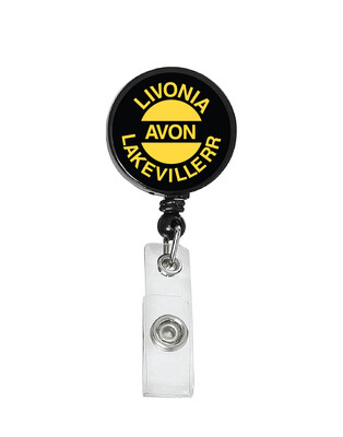 Railroad Logo Badge Reel - Livonia, Avon &amp; Lakeville Logo