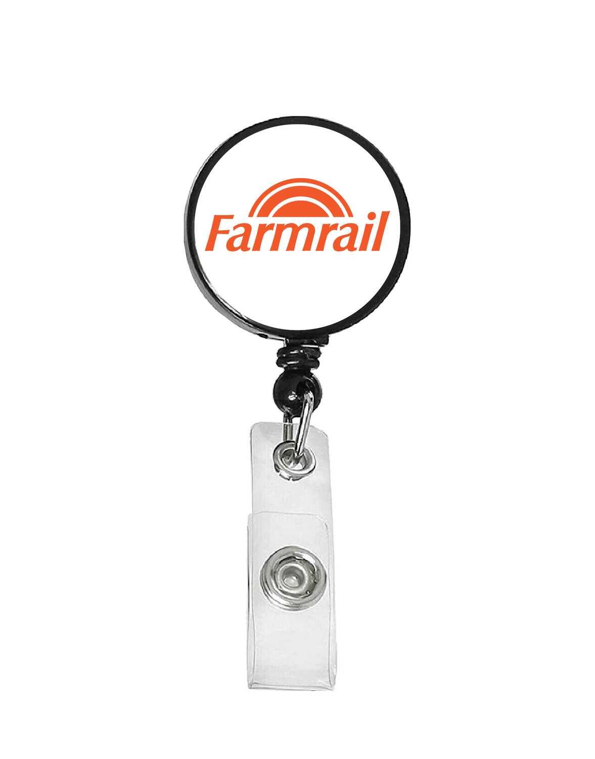 Railroad Logo Badge Reel - Farmrail Railroad Logo