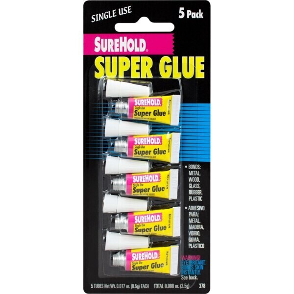Surehold Single Use Super Glue (5x 0.5g)