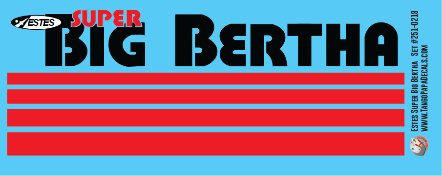 Estes Super Big Bertha Decal Set