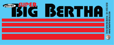 Estes Super Big Bertha Decal Set