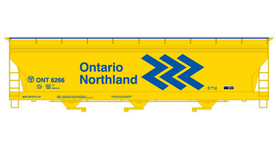 Ontario Northland 3 Bay Centerflow Covered Hopper Decals